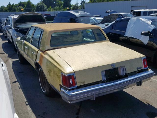 6S69B8Q450558 - 1978 CADILLAC DEVILLE YELLOW photo 3