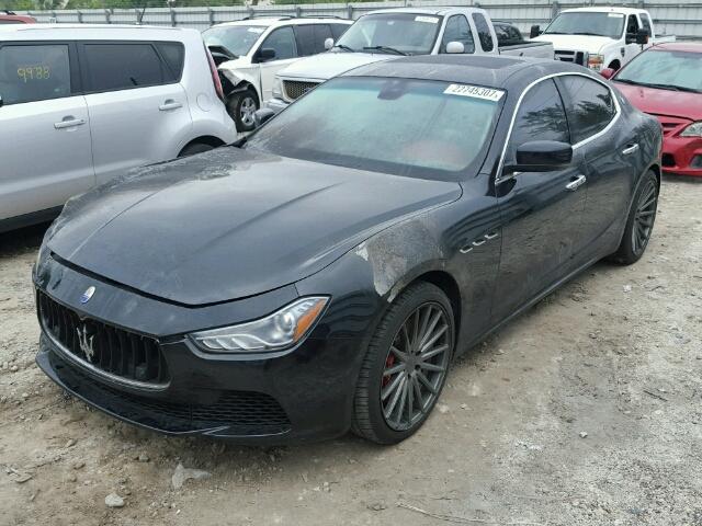 ZAM57RTA3F1134591 - 2015 MASERATI GHIBLI S BLACK photo 2