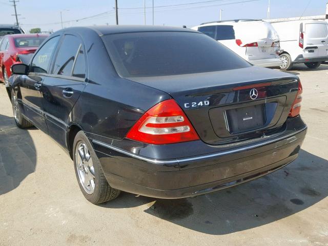 WDBRF61J14A565355 - 2004 MERCEDES-BENZ C 240 BLACK photo 3