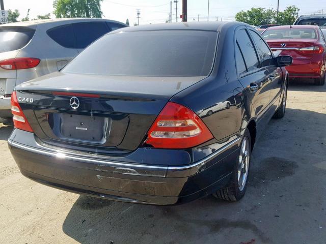 WDBRF61J14A565355 - 2004 MERCEDES-BENZ C 240 BLACK photo 4