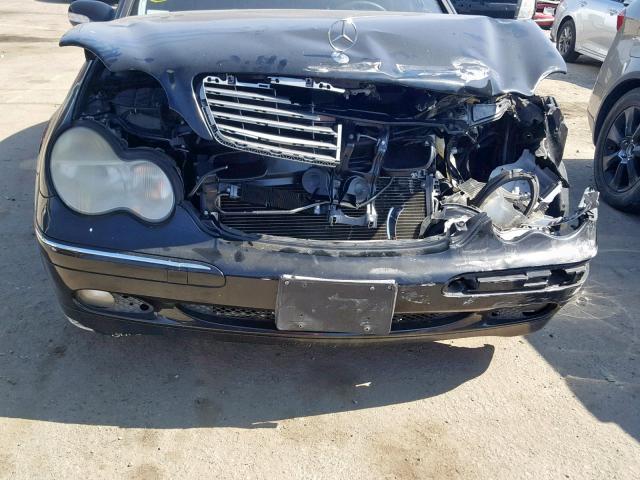 WDBRF61J14A565355 - 2004 MERCEDES-BENZ C 240 BLACK photo 9