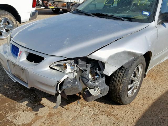 1G2NE52F85M179981 - 2005 PONTIAC GRAND AM S SILVER photo 9