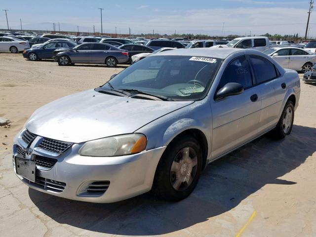 1B3EL36J04N395743 - 2004 DODGE STRATUS SE SILVER photo 2