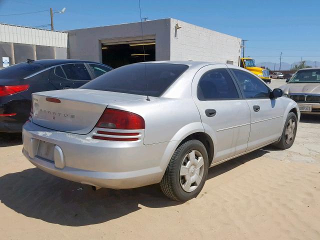 1B3EL36J04N395743 - 2004 DODGE STRATUS SE SILVER photo 4