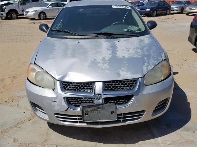 1B3EL36J04N395743 - 2004 DODGE STRATUS SE SILVER photo 9