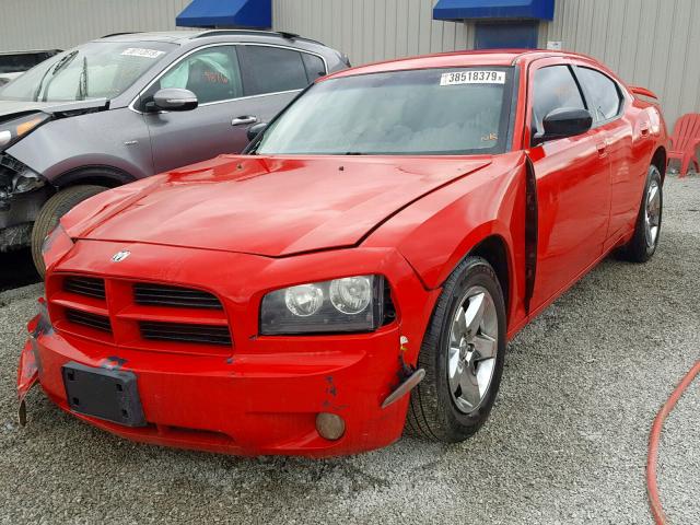 2B3KA33VX9H595948 - 2009 DODGE CHARGER SX RED photo 2