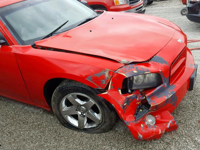 2B3KA33VX9H595948 - 2009 DODGE CHARGER SX RED photo 9