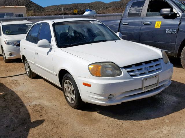 KMHCG45C85U643534 - 2005 HYUNDAI ACCENT GL WHITE photo 1