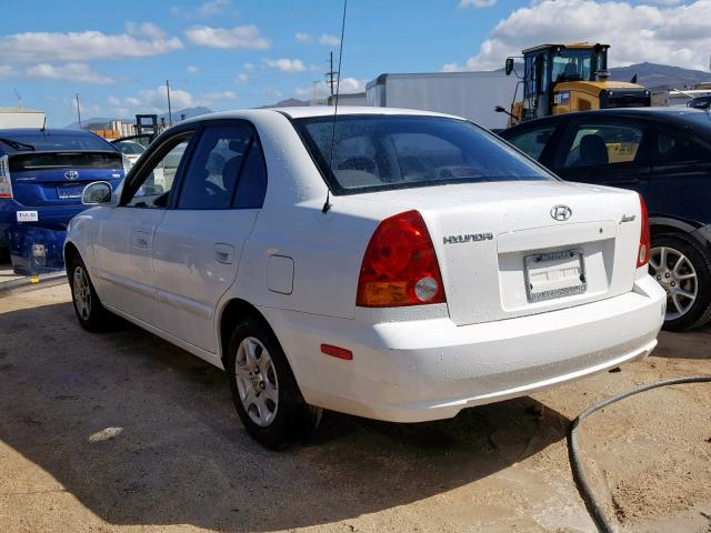 KMHCG45C85U643534 - 2005 HYUNDAI ACCENT GL WHITE photo 3