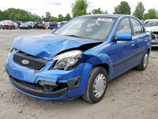 KNADE123766151808 - 2006 KIA RIO BLUE photo 2