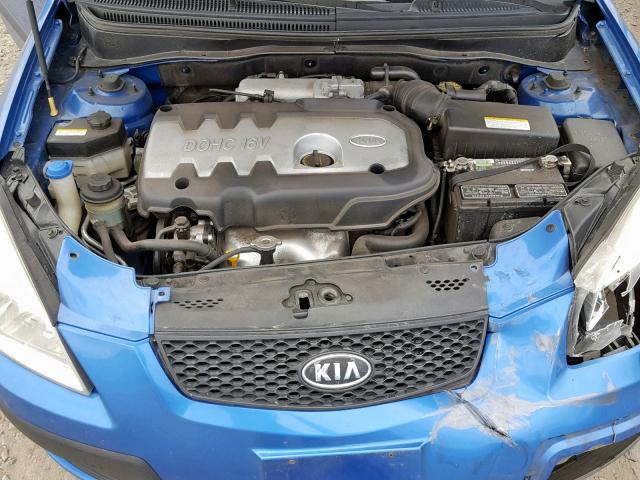 KNADE123766151808 - 2006 KIA RIO BLUE photo 7