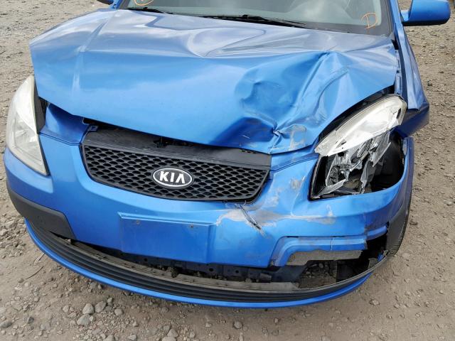 KNADE123766151808 - 2006 KIA RIO BLUE photo 9