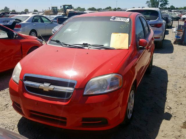 KL1TD5DE7BB139125 - 2011 CHEVROLET AVEO LS RED photo 2