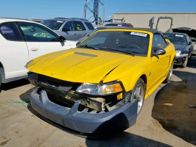 1FAFP45X7XF105201 - 1999 FORD MUSTANG GT YELLOW photo 2