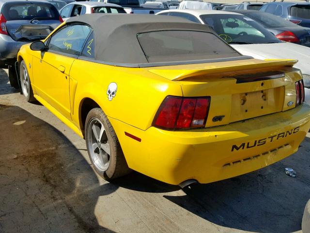 1FAFP45X7XF105201 - 1999 FORD MUSTANG GT YELLOW photo 3