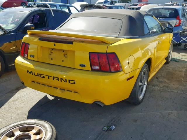 1FAFP45X7XF105201 - 1999 FORD MUSTANG GT YELLOW photo 4