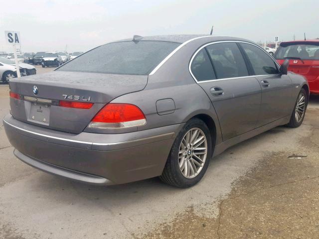 WBAGN63493DR14405 - 2003 BMW 745 LI GRAY photo 4