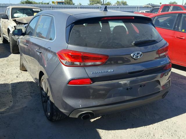 KMHH55LC2JU039914 - 2018 HYUNDAI ELANTRA GT GRAY photo 3