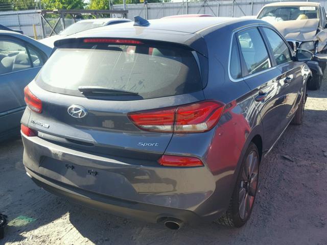 KMHH55LC2JU039914 - 2018 HYUNDAI ELANTRA GT GRAY photo 4