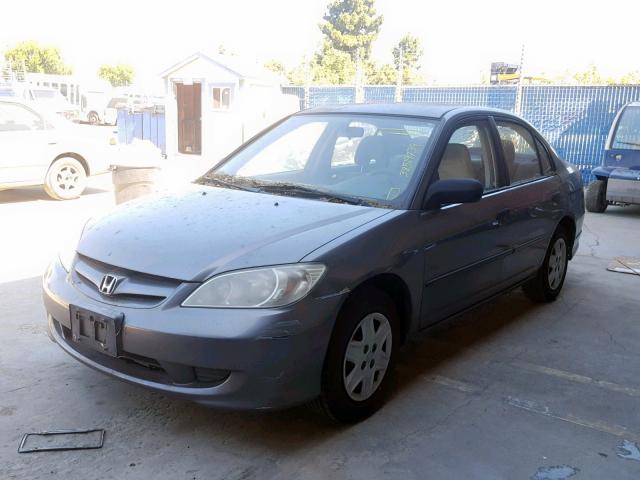 2HGES16315H602160 - 2005 HONDA CIVIC DX V GRAY photo 2