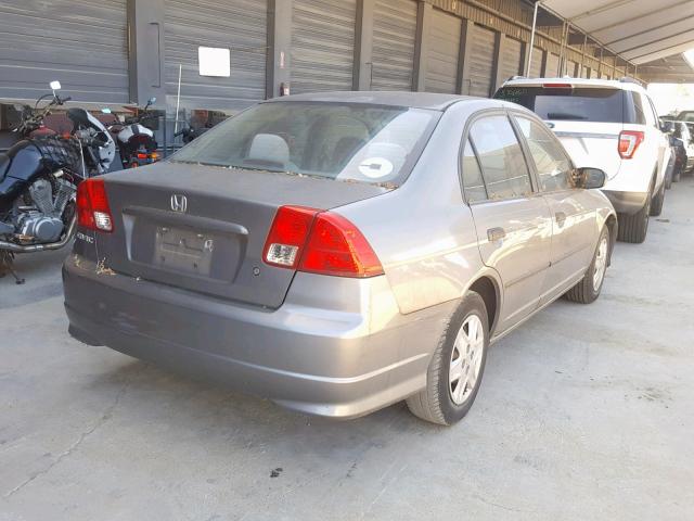 2HGES16315H602160 - 2005 HONDA CIVIC DX V GRAY photo 4