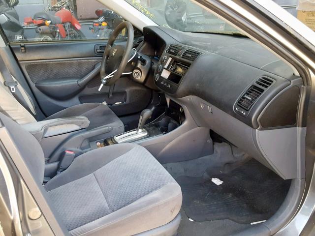 2HGES16315H602160 - 2005 HONDA CIVIC DX V GRAY photo 5