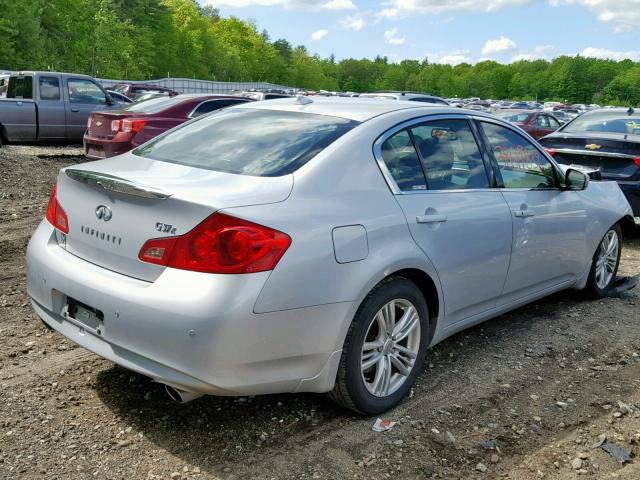 JN1CV6AR0DM354603 - 2013 INFINITI G37 SILVER photo 4