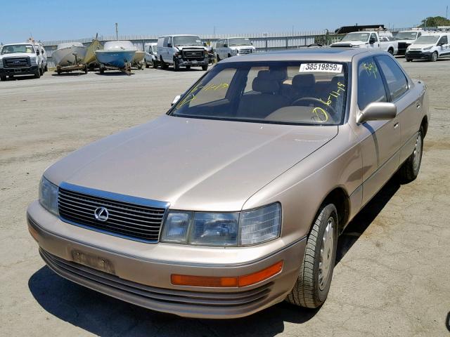 JT8UF11E1N0134179 - 1992 LEXUS LS 400 GOLD photo 2