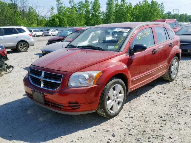 1B3HB48B87D598269 - 2007 DODGE CALIBER SX RED photo 2