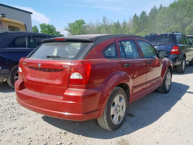 1B3HB48B87D598269 - 2007 DODGE CALIBER SX RED photo 4