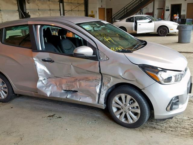 KL8CD6SA1HC839698 - 2017 CHEVROLET SPARK 1LT SILVER photo 9