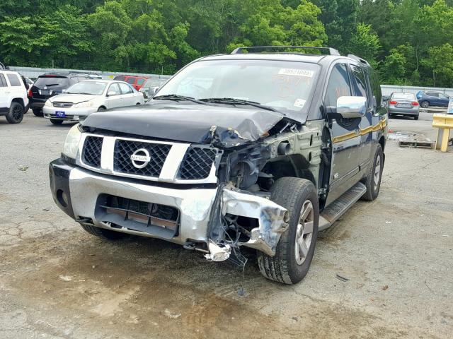 5N1AA08B75N731179 - 2005 NISSAN ARMADA SE BLACK photo 2