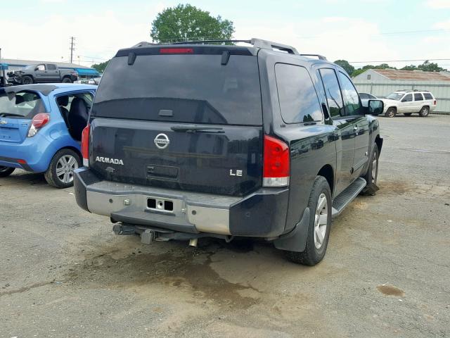 5N1AA08B75N731179 - 2005 NISSAN ARMADA SE BLACK photo 4