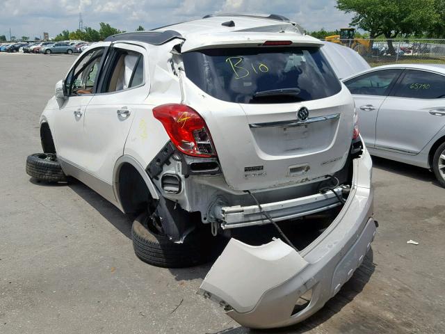 KL4CJDSBXEB539585 - 2014 BUICK ENCORE PRE WHITE photo 3