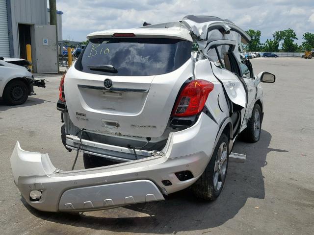 KL4CJDSBXEB539585 - 2014 BUICK ENCORE PRE WHITE photo 4