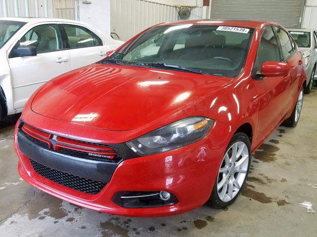 1C3CDFBA9DD268672 - 2013 DODGE DART SXT RED photo 2