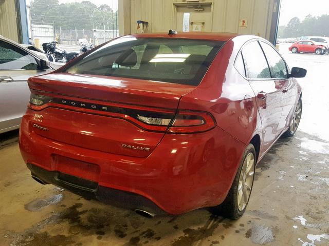 1C3CDFBA9DD268672 - 2013 DODGE DART SXT RED photo 4