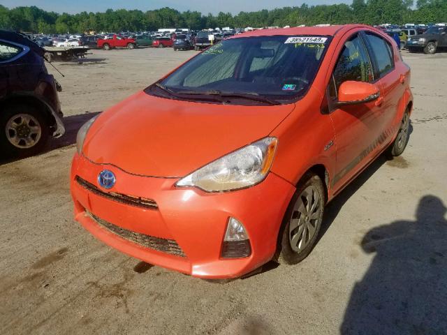 JTDKDTB33C1025043 - 2012 TOYOTA PRIUS C ORANGE photo 2