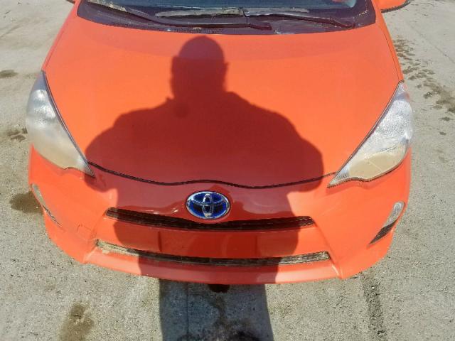 JTDKDTB33C1025043 - 2012 TOYOTA PRIUS C ORANGE photo 7