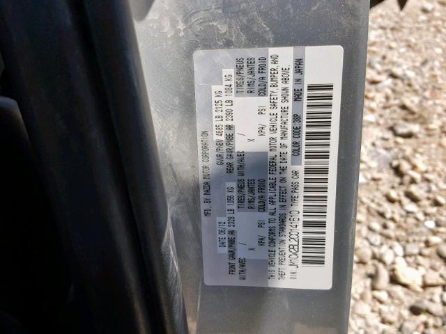 JM1CW2BL2C0141610 - 2012 MAZDA 5 SILVER photo 10