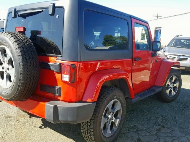 1C4GJWBG9JL850119 - 2018 JEEP WRANGLER S RED photo 4