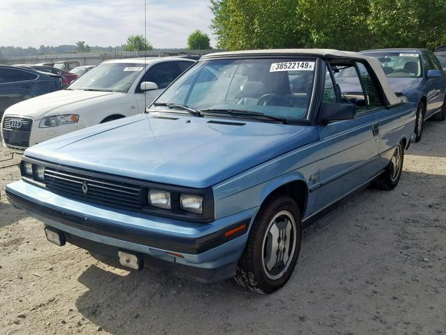 1XMAW9736GK111332 - 1986 AMERICAN MOTORS ALLIANCE L BLUE photo 2