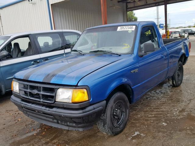 1FTCR10U0PUD48895 - 1993 FORD RANGER BLUE photo 2