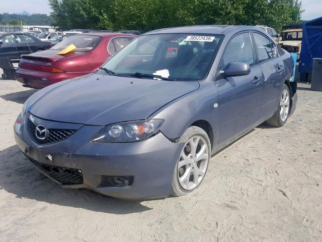 JM1BK32F281111936 - 2008 MAZDA 3 I GRAY photo 2