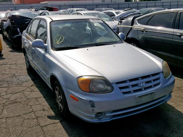 KMHCG45C23U491067 - 2003 HYUNDAI ACCENT GL BLUE photo 1