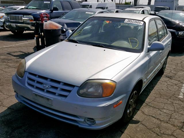 KMHCG45C23U491067 - 2003 HYUNDAI ACCENT GL BLUE photo 2