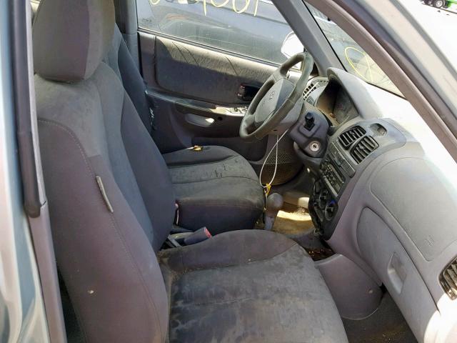 KMHCG45C23U491067 - 2003 HYUNDAI ACCENT GL BLUE photo 5