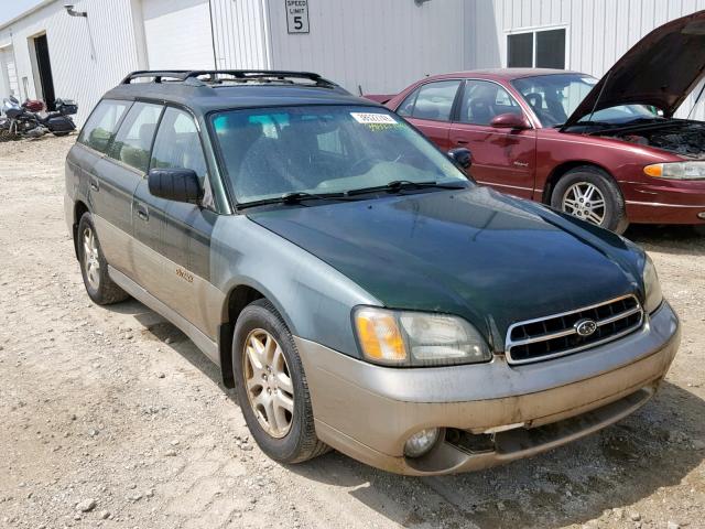 4S3BH665227648988 - 2002 SUBARU LEGACY OUT GREEN photo 1