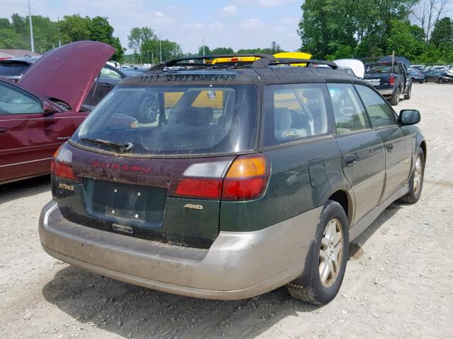 4S3BH665227648988 - 2002 SUBARU LEGACY OUT GREEN photo 4