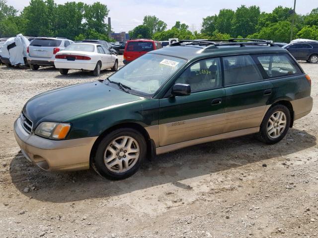 4S3BH665227648988 - 2002 SUBARU LEGACY OUT GREEN photo 9